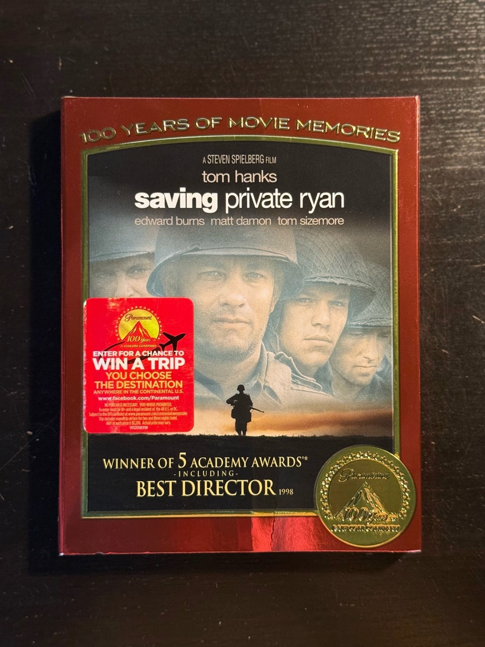 SAVING PRIVATE  RYAN (1998) | Blu Ray | RARE Paramount 100 Slipcover | LIKE NEW